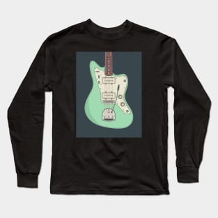 Surf Green JM Guitar Long Sleeve T-Shirt